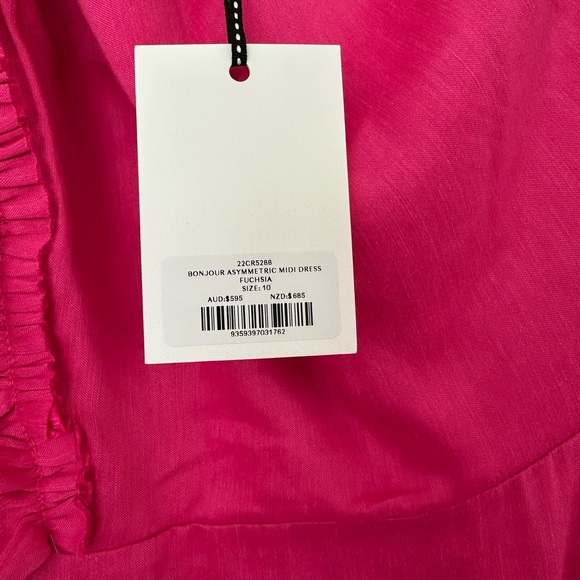 NWT Aje Sculptura Dress Linen Blend Dress Size 6 - Picture 10 of 10